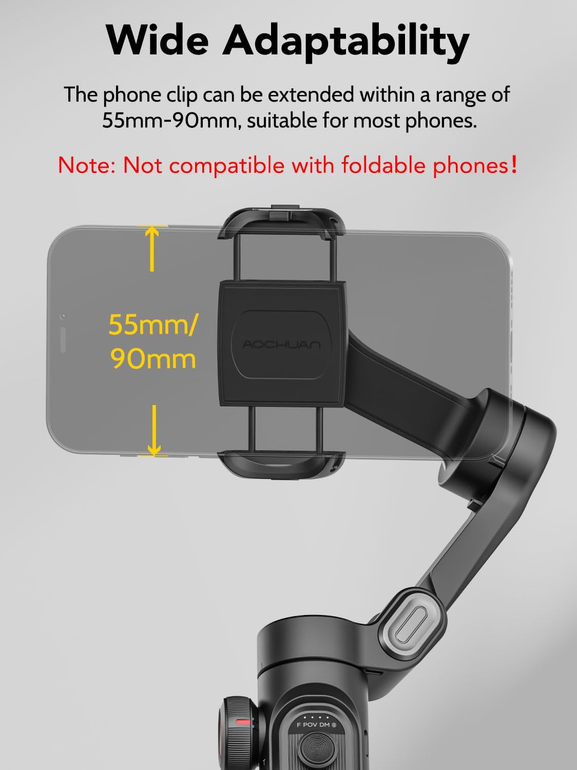 AOCHUAN Smart XE 3-Axis Phone Gimbal Stabilizer for iPhone