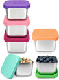 HTEVW 6-Pack Stainless Steel Snack Containers for Kids