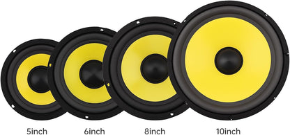 2 Pieces 5 Inch Bass Loudspeaker Woofer Speaker, Wide Frequency Response Car Audio Stereo Speaker for Car Audio/Home Theaters (5'')