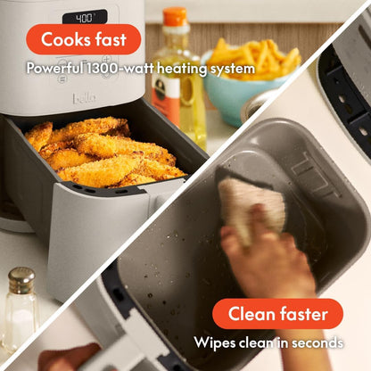 bella Fits-anywhere Slim 4qt Air Fryer, Non-Toxic Coating, Oatmilk