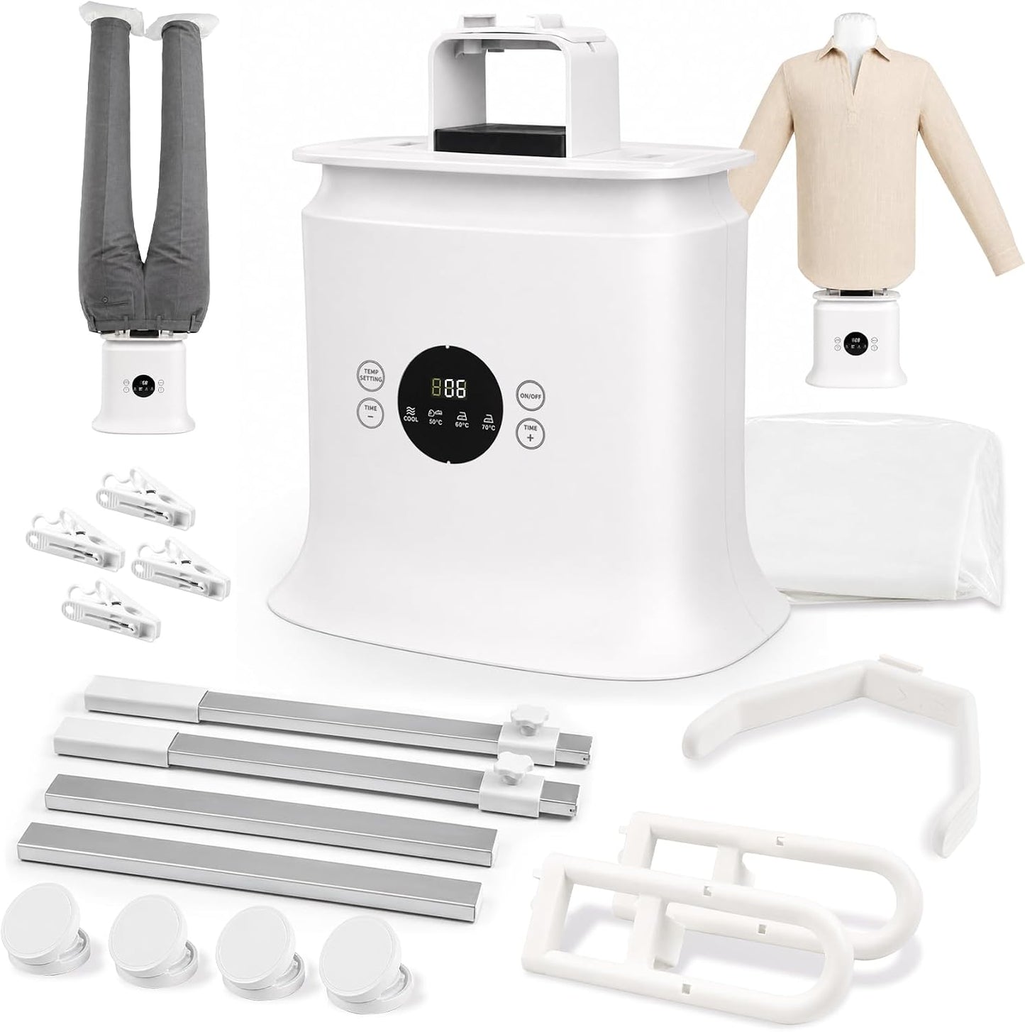 Automatic Ironing Machine, Portable Hands-Free Dryer & Wrinkle Remover