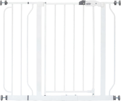 Regalo Easy Step Safety Gate, 29–38.5 Inch Extra Wide Baby Gate, 30-Inch Tall Pressure Mount Gate for Doorways & Bottom of Stairs, White
