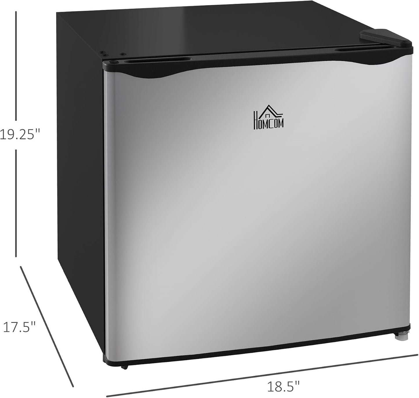 HOMCOM Mini Freezer Countertop Compact Upright Freezer 1.1 Cu.Ft Silver