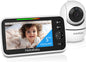 HelloBaby No WiFi Baby Monitor Camera and Audio HB6550, 5" Video Screen Trusted by 10M+ Families, 30H Battery, PTZ, Private No-WiFi, Night Vision, 1000ft, Easy Setup, 2-Way Talk, VOX, Travel Ready