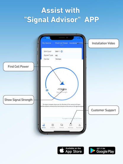 Cell Phone Signal Booster for Car, Truck and SUV Boosts Signal for All U.S. Carriers on Band 2, 4, 5, 12, 13 and 17 | Supports Multiple Devices | Easy to Setup