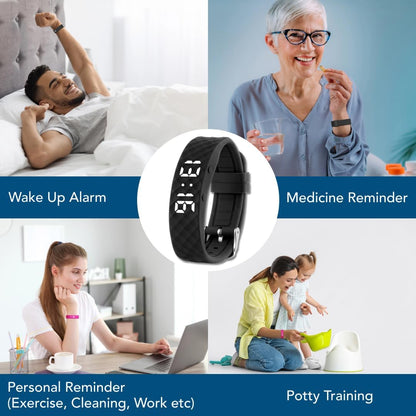 Tabtime Vibrating Alarm Reminder Watch - with up to 10 Personal Alarms or Pill Reminders per Day