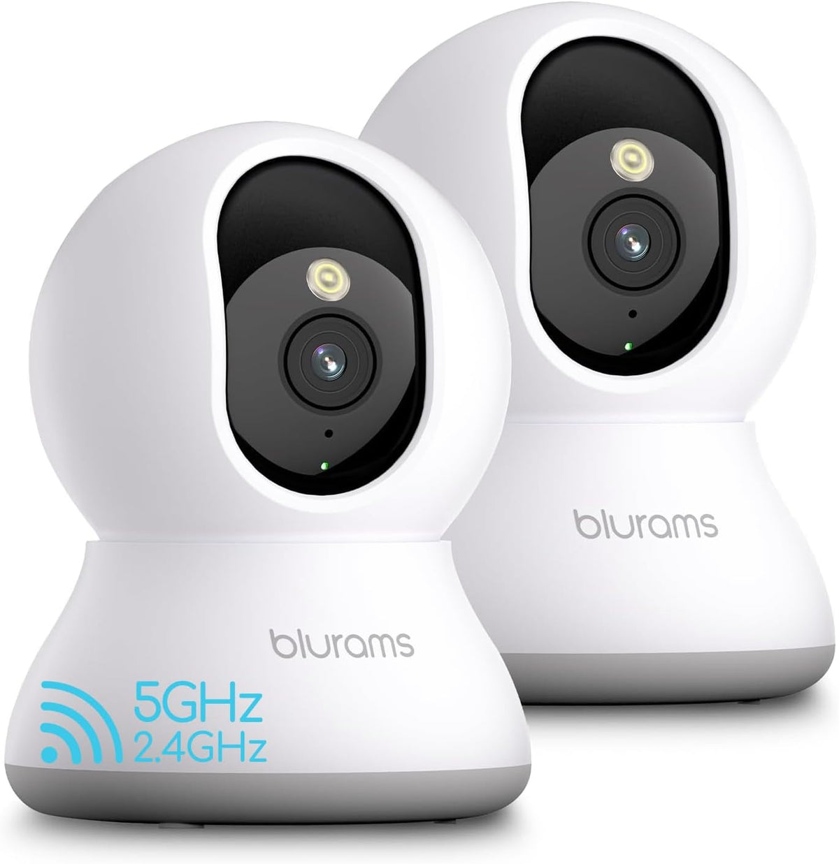 blurams A31 2K Indoor Security Camera 2-Pack, 360° PTZ Pet & Baby Monitor, AI Human & Motion Detection, Auto Tracking, Night Vision, Two-Way Audio, 2.4GHz Wi-Fi