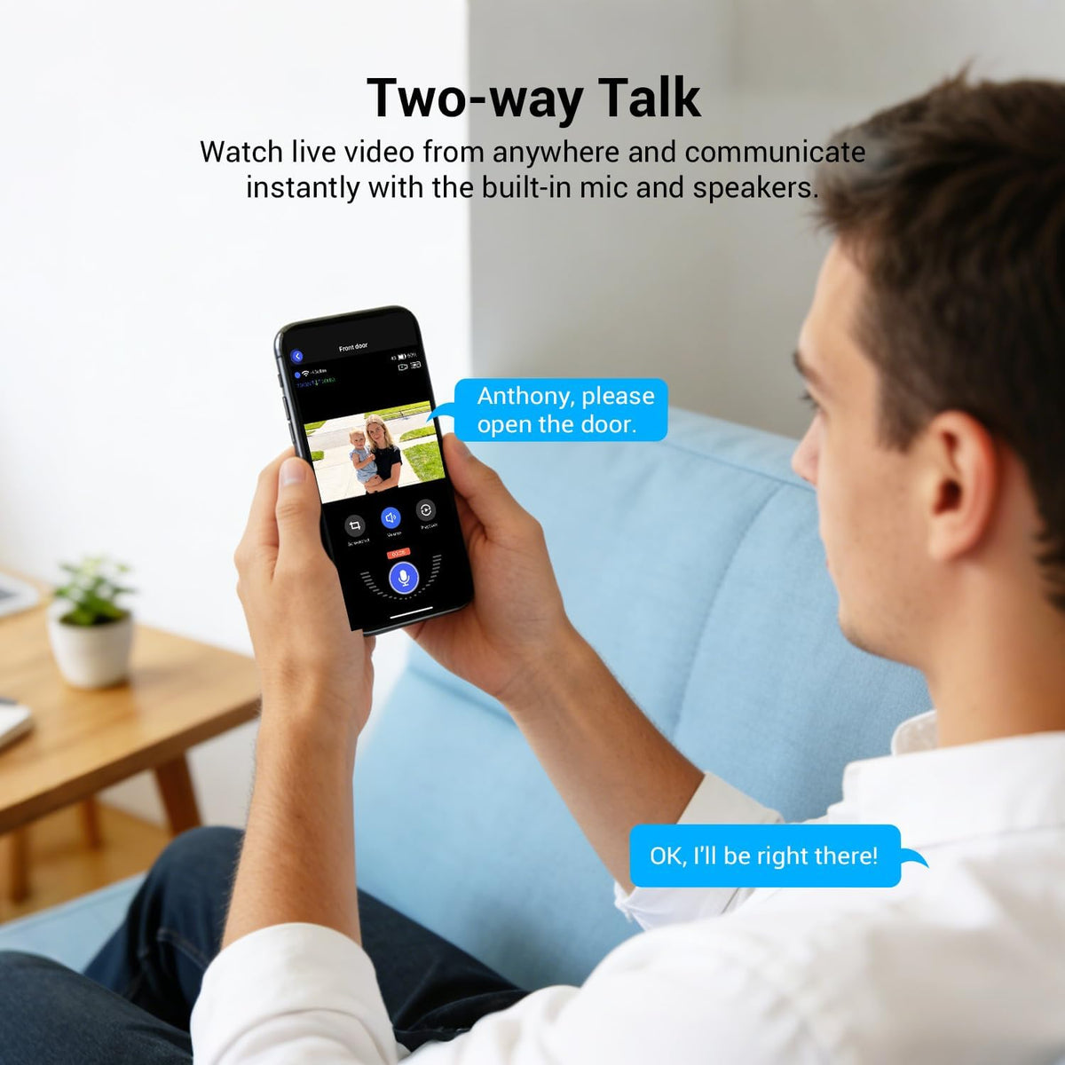 Wynoxian 1080p Wireless Wi-Fi Video Doorbell Camera, AI Human Detection, 120° Wide-Angle View, 2-Way Audio, Night Vision, IP65 Weather Resistant