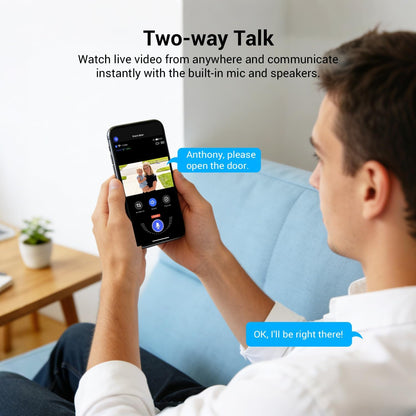 Wynoxian 1080p Wireless Wi-Fi Video Doorbell Camera, AI Human Detection, 120° Wide-Angle View, 2-Way Audio, Night Vision, IP65 Weather Resistant