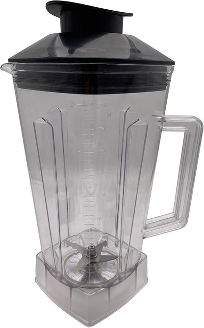 Replacement 64oz Square blender cup with wet blade ice blade assembly,Compatible with Vitamix Vita-Prep 3 - Model VM0101E/Vitamix 5200 VM0103/Vitamix G-Series (Blender Cup With Wet Blade Assembly)
