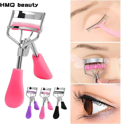 Portable Stainless Steel Eyelash Curler Natural Lift Beauty Tools False Curling Clip Cosmetic Makeup Tools & Accessories(Pink)