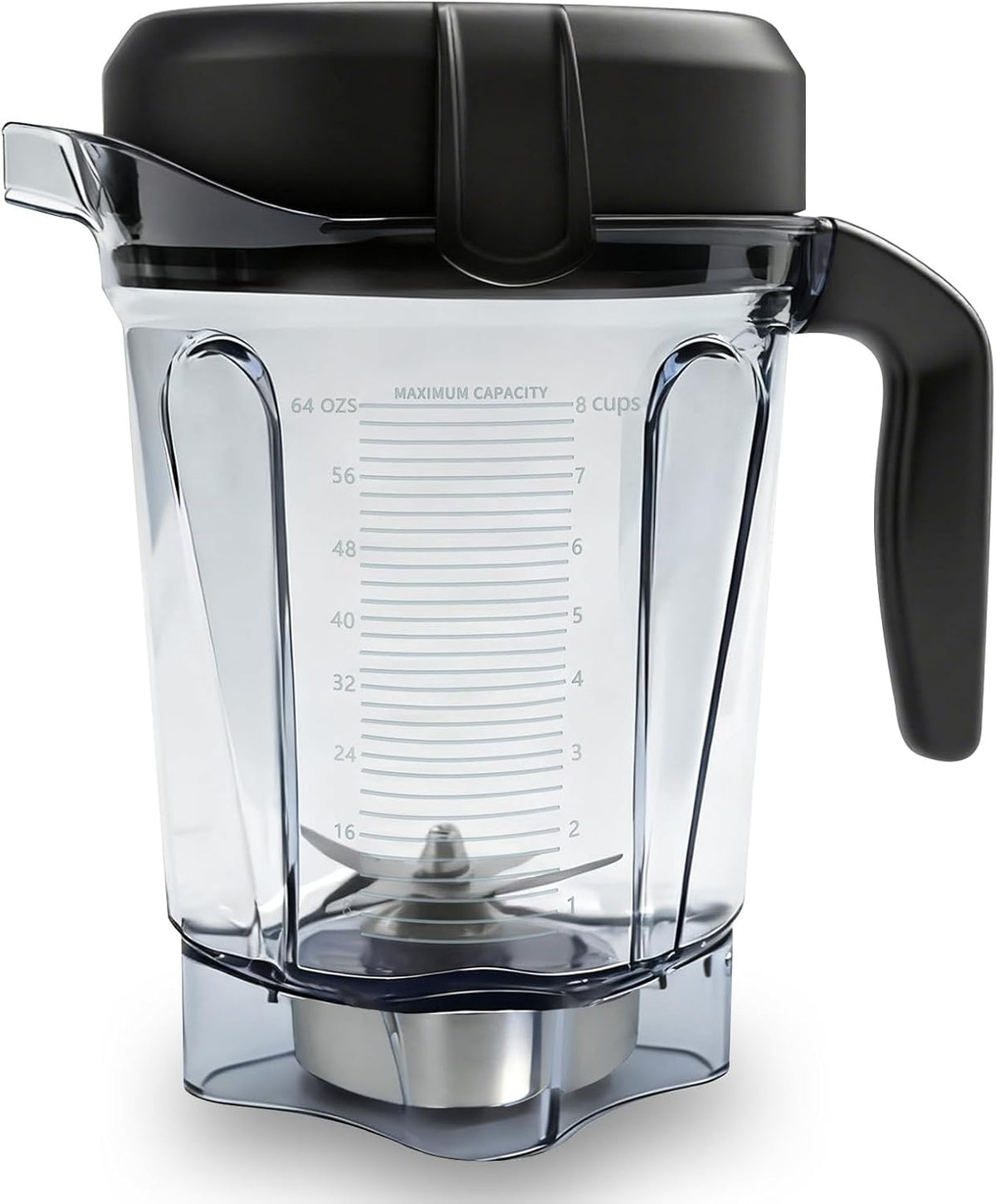 64oz Low-Profile Blender Pitcher Compatible with 5200/7500/5000/6300/750/E310/VM0102/VM0103/VM0197- BPA-Free Container Jar Cup for Classic & Explorian Series