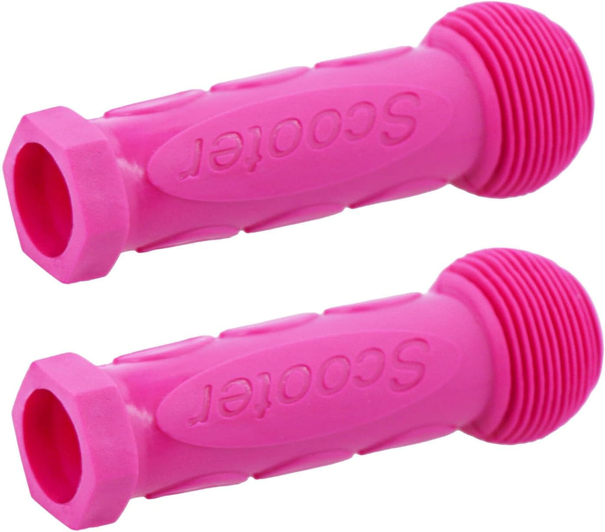 Gladeer Kids Scooter Handle Grips, 2-Pack Replacement Rubber Handlebars for 2/3/4-Wheel Kids Scooters, Anti-Slip Shock-Absorbing Grips, Pink