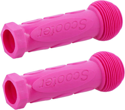 Gladeer Kids Scooter Handle Grips, 2-Pack Replacement Rubber Handlebars for 2/3/4-Wheel Kids Scooters, Anti-Slip Shock-Absorbing Grips, Pink