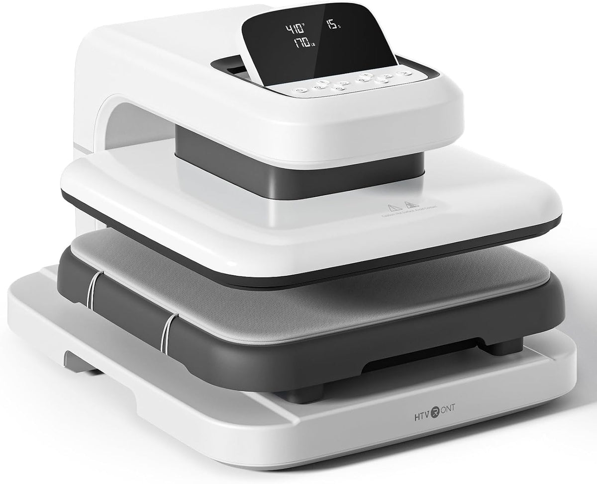 HTVRONT Auto Heat Press 2 - Adjustable Pressure Heat Press Machine 15X15 Heats Up Fast & Evenly Heat Press with Higher Heating Height for HTV, Sublimation, Heat Transfer Projects