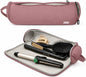 KUSSHI Travel Hair Tools Case - Heat Resistant, Machine Washable Neoprene Hair Accessories Case For Hot Tools, Flat Irons and Airwrap-Style Tools (Mauve/Stone)