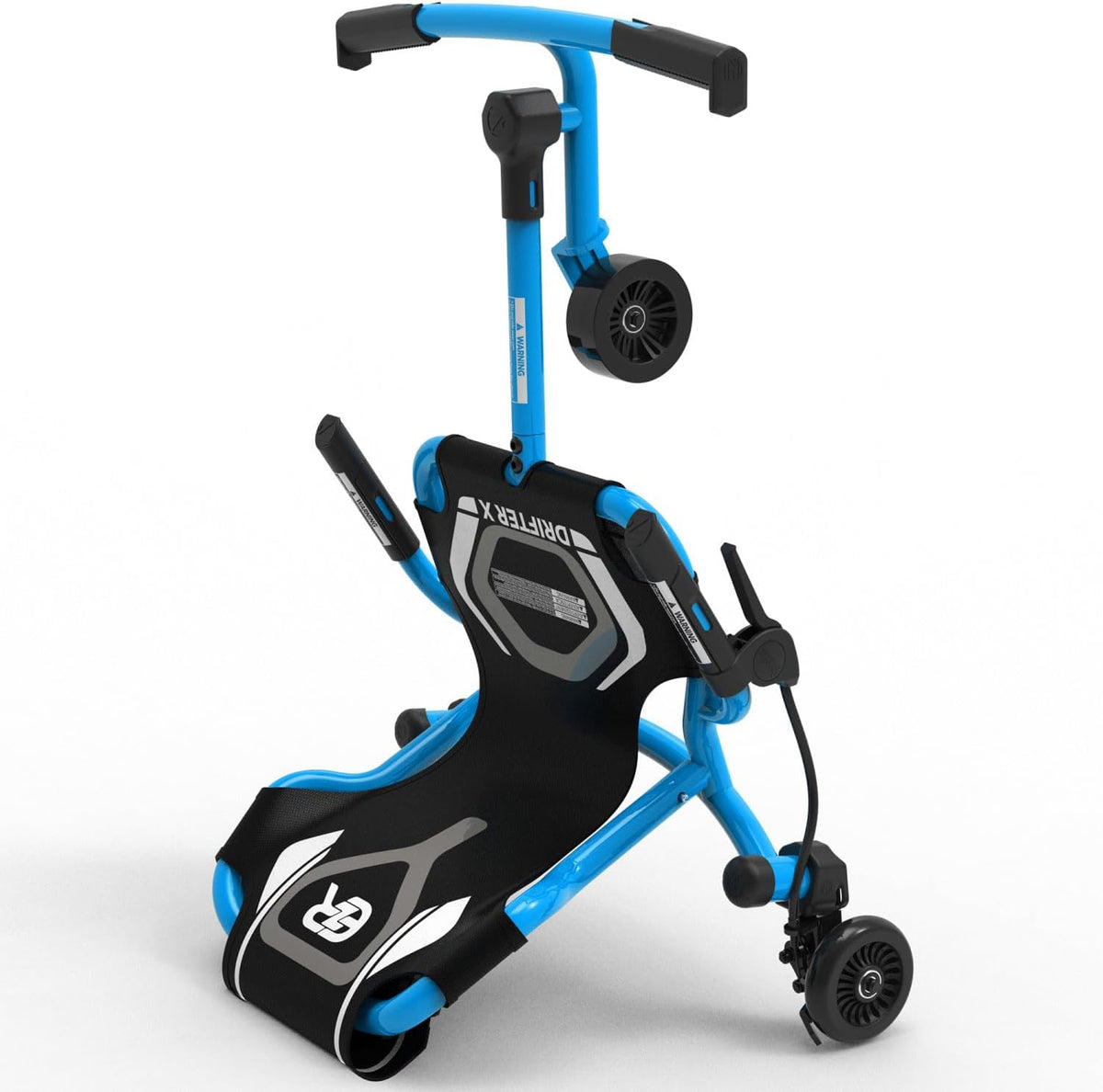 EzyRoller Drifter X Ride-On Toy for Kids Ages 4-12+, Blue, Adjustable Drift Machine with Steel Frame, Hand Brake & Extension Bars