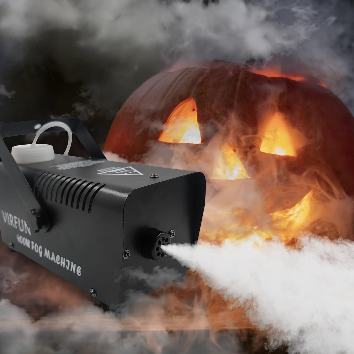 VIRFUN Fog Machine with Wireless & Wired Remote Control, 2000 CFM Smoke Machine for Halloween, Parties, Weddings & Stage Effects, VIR-02