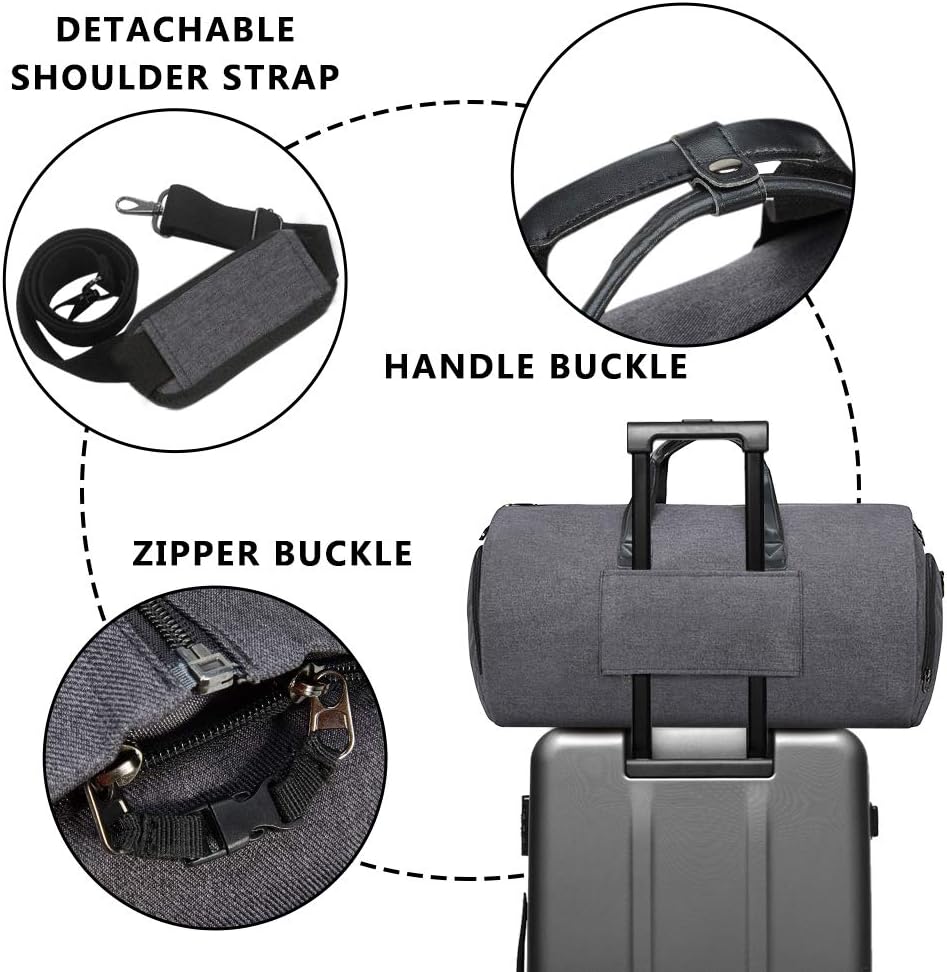 Garment Bags for Travel, 45L Carry on Convertible Garment Duffle bag