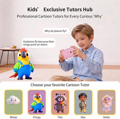 Kids Learning Camera for Ages 3-10, 5 Languages, Snap & Learn Recognition, Parent App Control, 4G LTE & Wi-Fi, 5 Learning Guides, 2.8-Inch Touchscreen, 32GB, Back to School Gifts, Pink