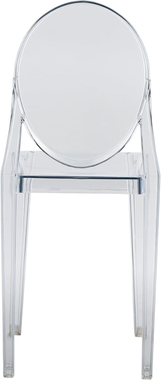 Techni Home Clear Acrylic Ghost Chairs, Set of 4, Stackable