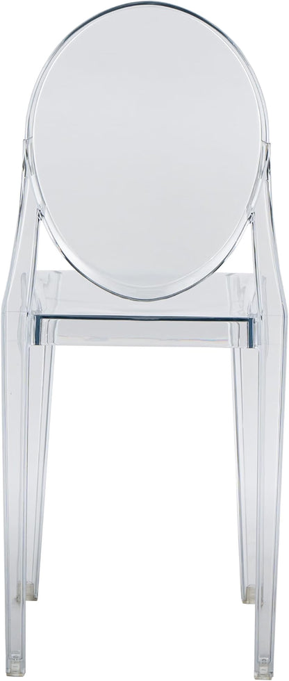 Techni Home Clear Acrylic Ghost Chairs, Set of 4, Stackable