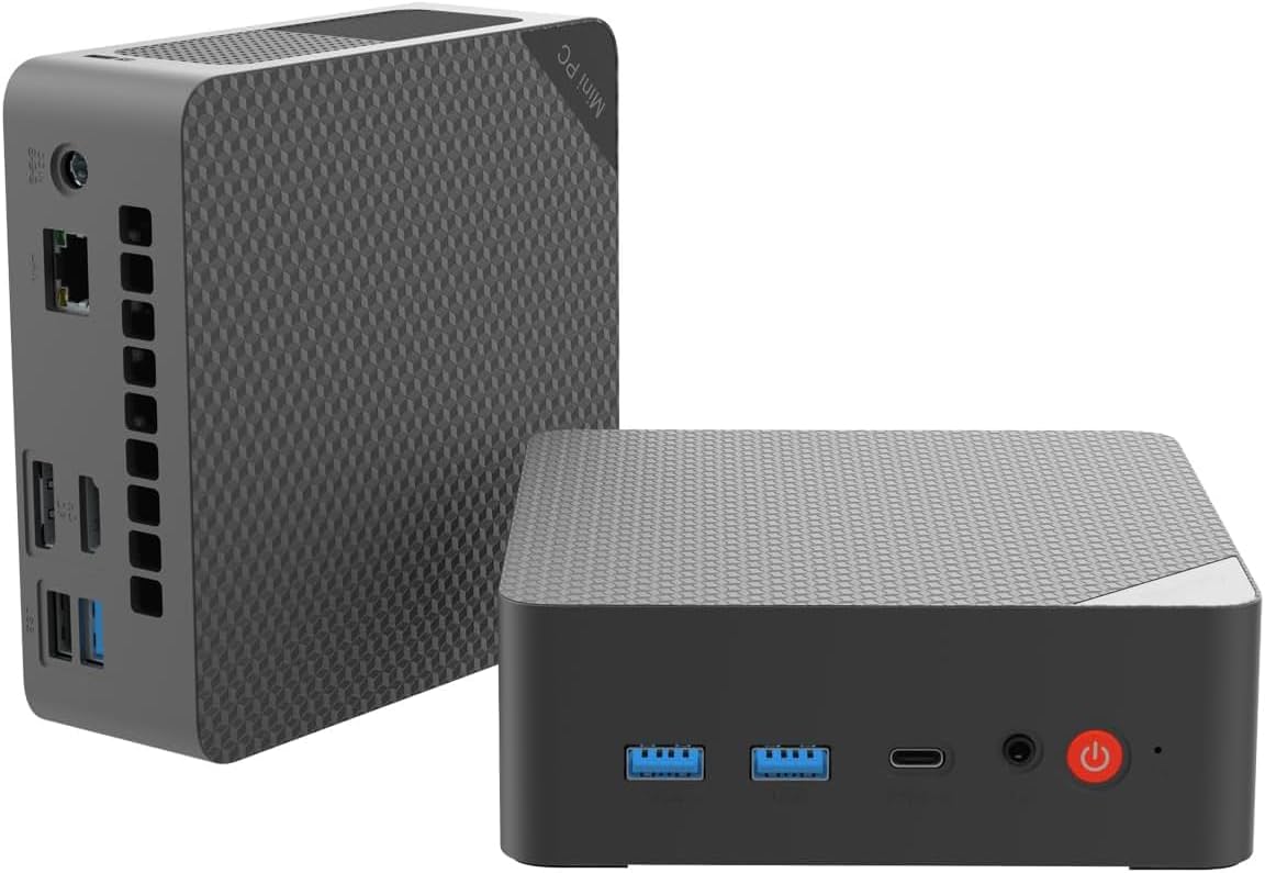 Mini PC, AMD Ryzen 5 3500U (Beats 4300U/N150/N100), 8GB RAM 256GB SSD Windows 11 Desktop Computers for Home Office Business Students, Triple 4K Display via USB-C, HDMI, DP, WiFi, BT