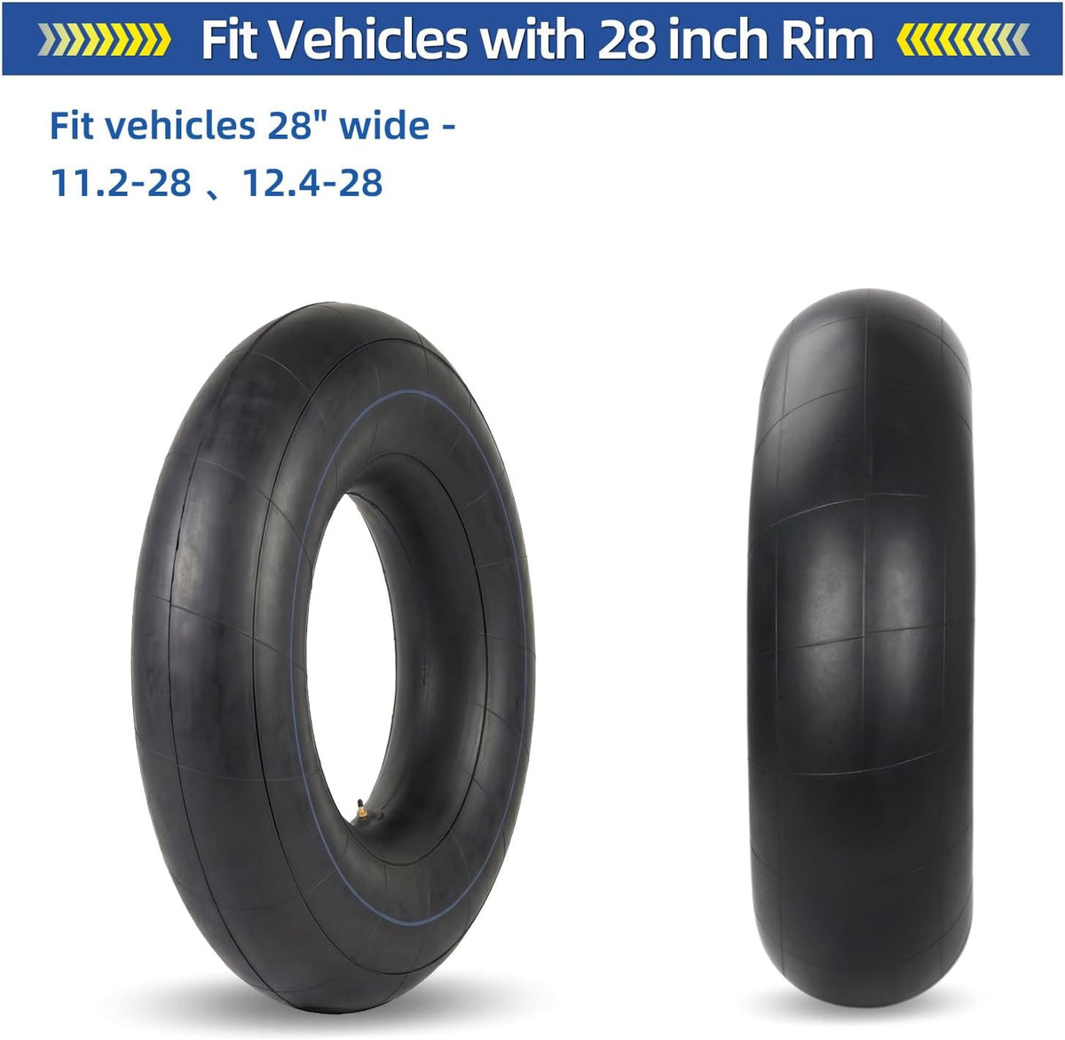 GICOOL 11.2-28/12.4-28 Butyl Inner Tube, TR218A Valve Stem, 1 Pack Heavy-Duty Inner Tube, Replacement Tube for Farm Tractor, Backhoe and Industrial Equipment