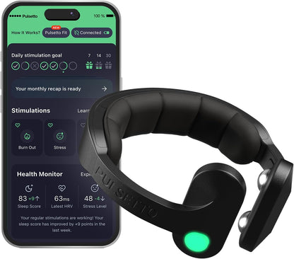 Pulsetto FIT (V2) Wellness Wearable – Relaxation, Sleep & Daily Wellness Support Device