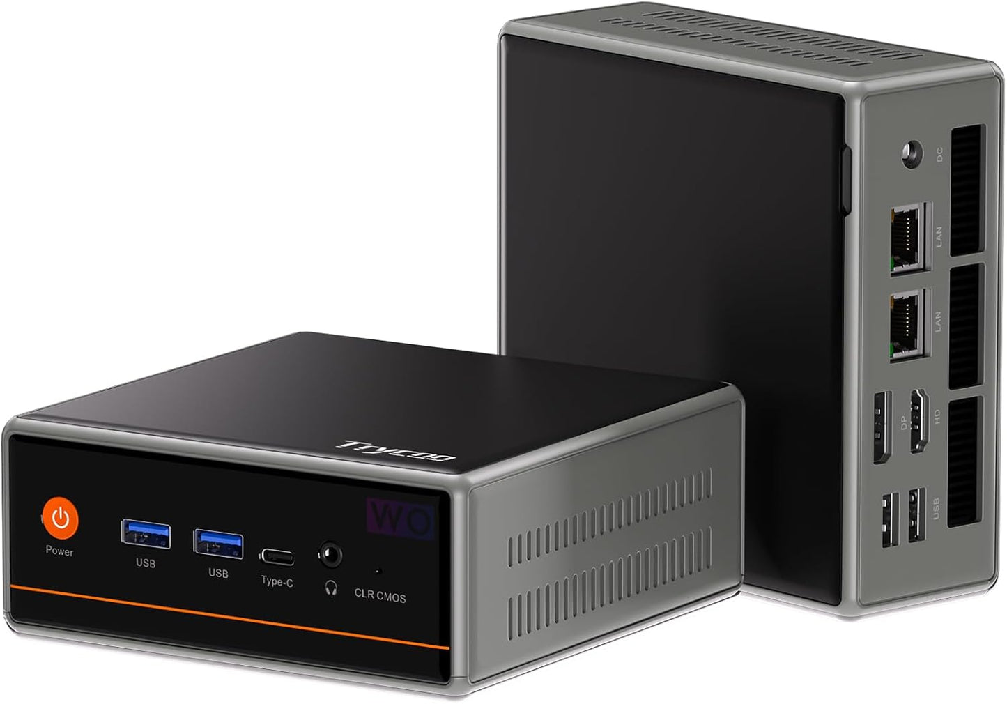 Trycoo Gaming Mini PC AMD Ryzen 5 5600H 8GB DDR4 RAM(Up to 64GB) 256GB SSD 2026 Desktop Mini Computer Business Home Office Game, Dual LAN, Triple 4K Display, WiFi 6, BT5.2, Type-C, HDMI, DP