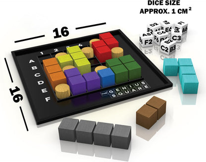 The Genius Square by The Happy Puzzle Company, STEM Puzzle Game for 1-2 Players, 62,208 Possible Solutions, Ages 6 to Adult