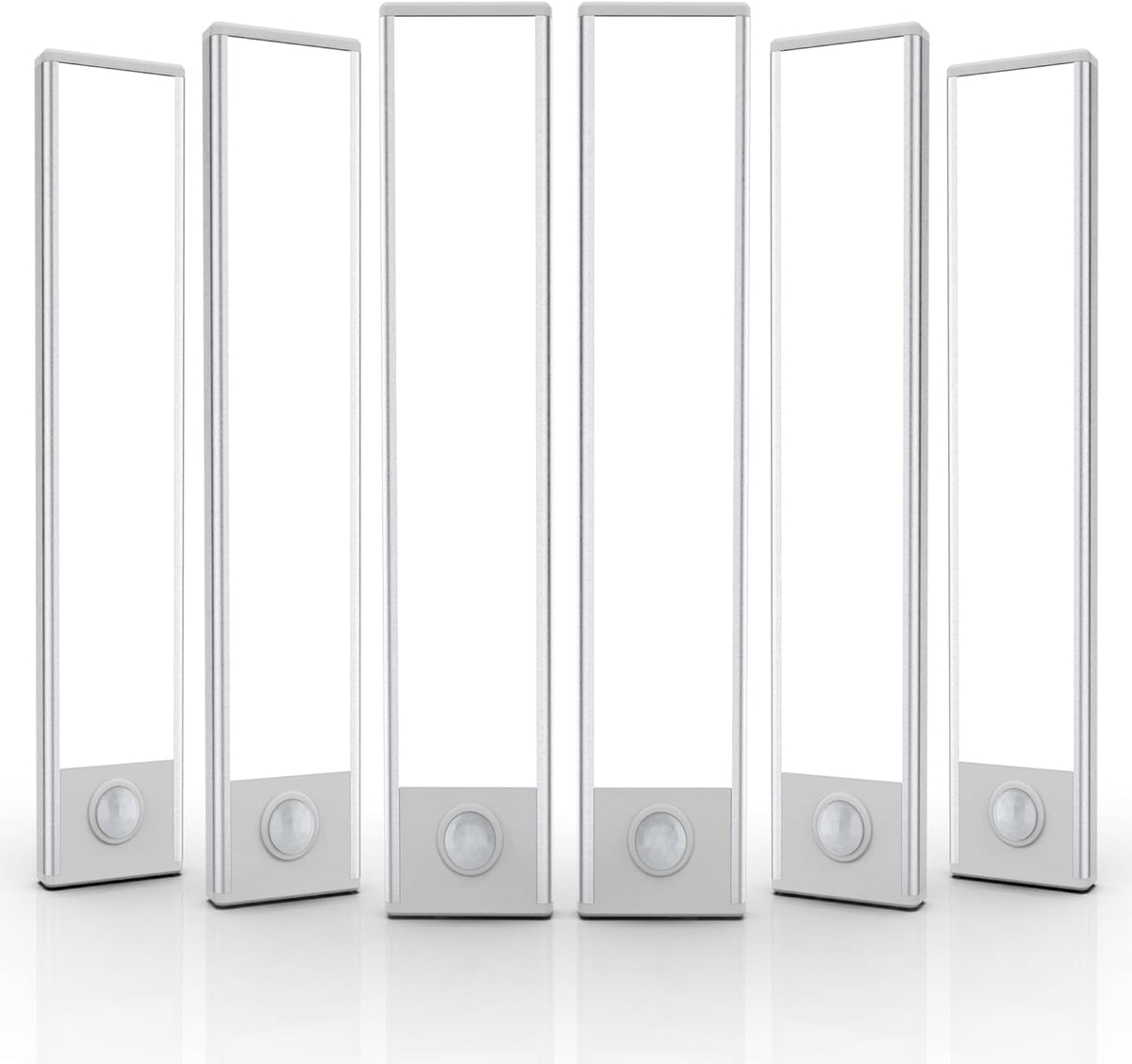 6 Pack Under Cabinet Lighting, 32 LED Motion Sensor Light Indoor Rechargeable Magnetic Closet Lights Battery Operated, Under Counter Lights for Kitchen, Wardrobe, Hallway, Stairs White Light