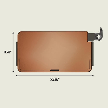 bella XL 12"x22" Electric Ceramic Titanium Non-Toxic Griddle, Copper/Black