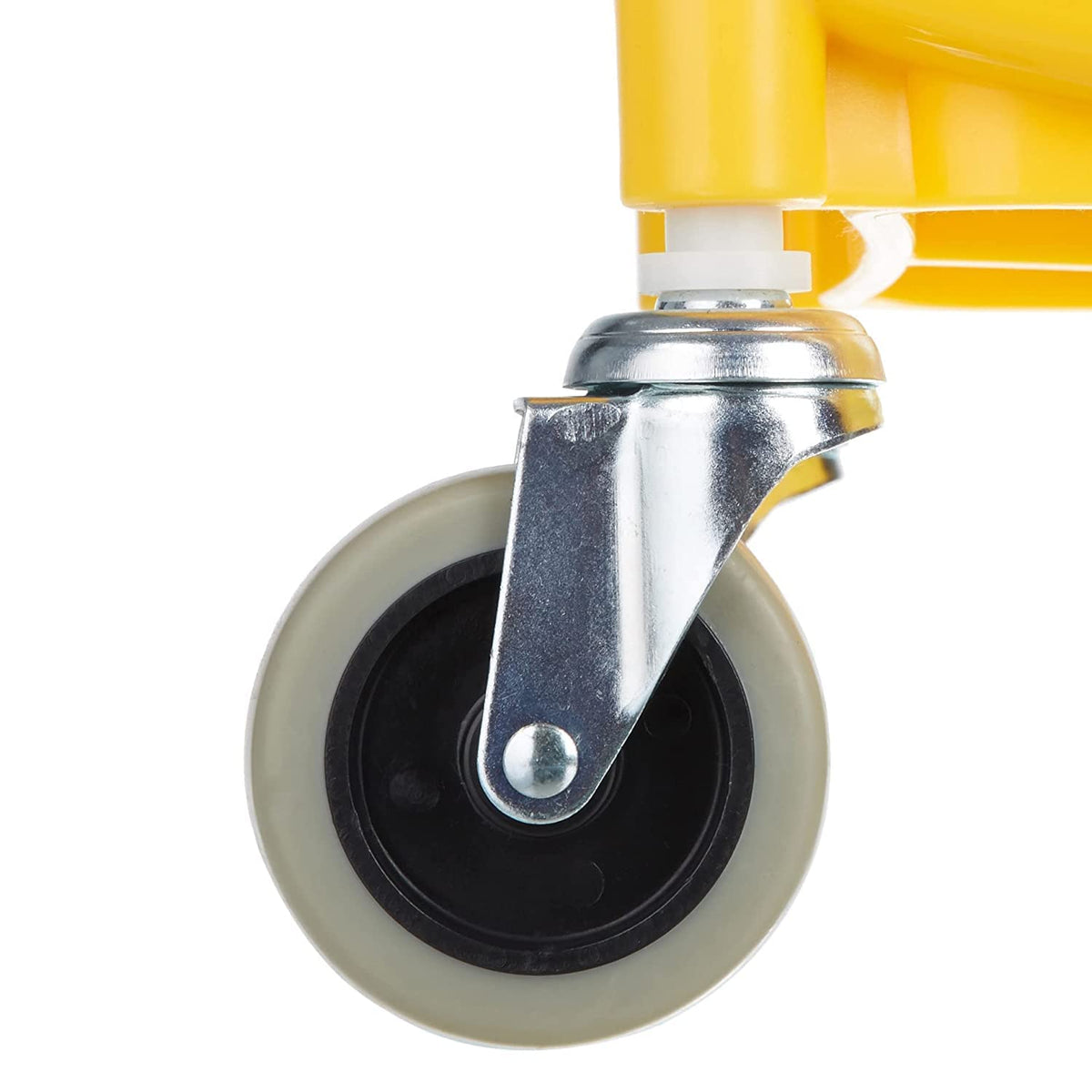 Amazon Basics Commercial Side Press Wringer Floor Cleaning Mop Bucket on Wheels, 35-Quart, Yellow