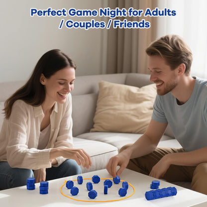 Bameca Magnetic Chess Game with Full-Size Stones, String Strategy Game for Kids & Adults, 20 Magnetic Stones, 2–4 Players, Portable Family Puzzle Game