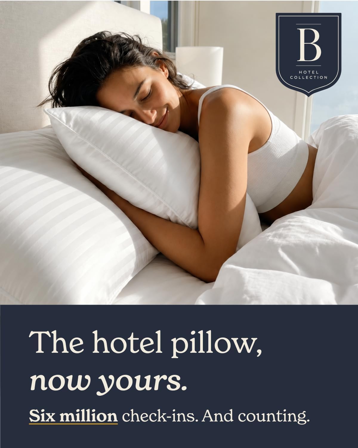 Beckham Hotel Collection Bed Pillows Standard/Queen Size Set of 2 Original Soft Down Alternative Pillow for Sleeping, Soft Support for Back, Stomach or Side Sleepers