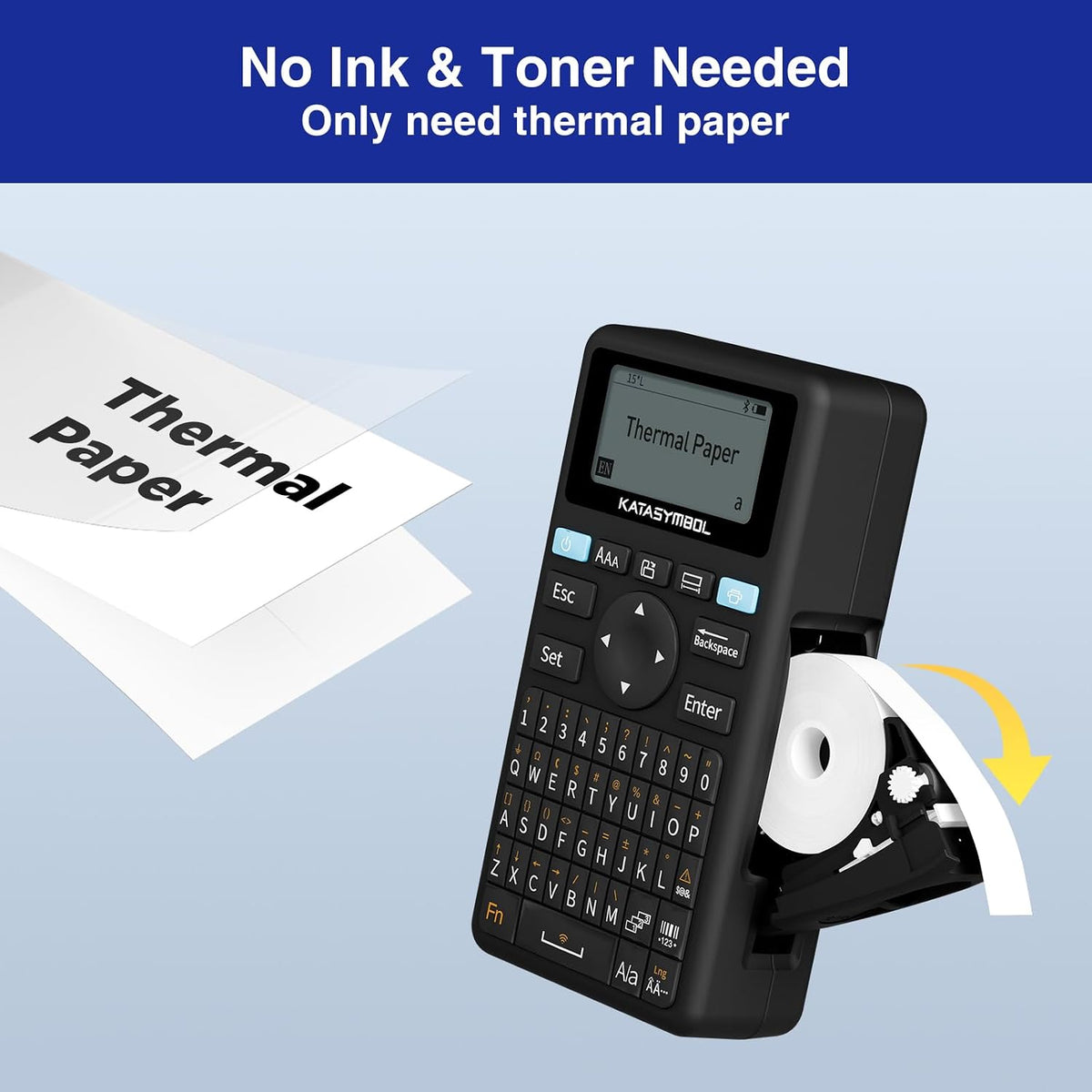 SUPVAN E11 Keyboard & Bluetooth Label Maker | Rechargeable Thermal Printer with 4 Tapes, 30+ Fonts & 660+ Icons
