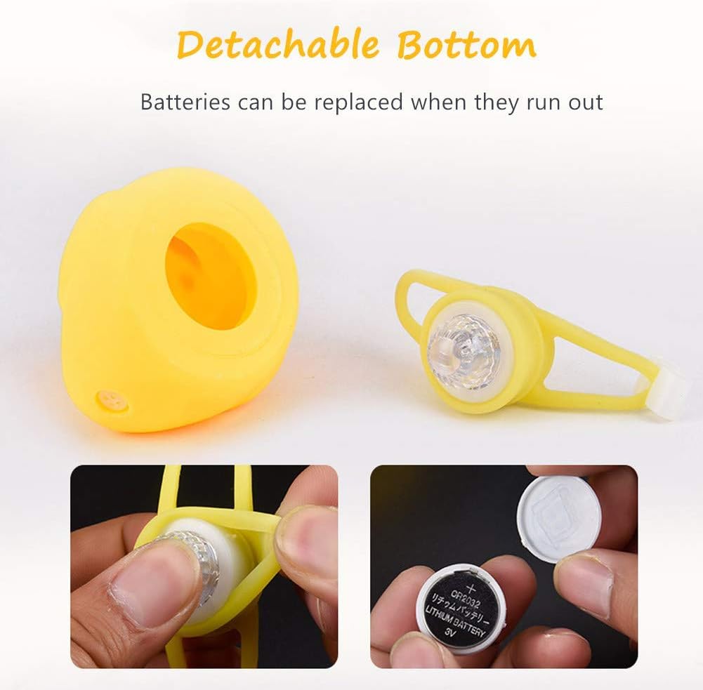 NEKRASH Duck Bike Bell with LED Light, Cute Rubber Duck Bicycle Horn for Kids & Adults, Propeller Handlebar Bell for Bikes, Scooters & Strollers, Shark