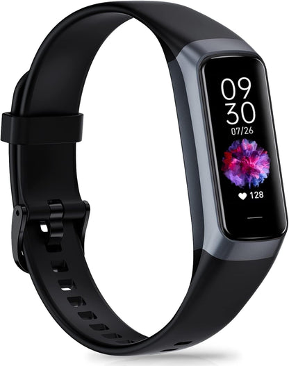Fitness Tracker with 24/7 Heart Rate, Activity Trackers with Blood Pressure Sleep Monitor, 1.10" AMOLED Screen Step Tracker, Waterproof Step Counter, Health Smart Watch Pedometer for Women Men