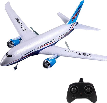 OTTCCTOY RTF RC Plane, 3-Channel 2.4GHz Remote Control Airplane with 6-Axis Gyroscope, EPP Foam Aircraft for Kids & Beginners, White