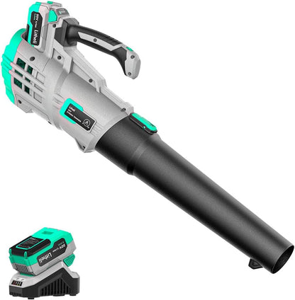 Litheli 20V Cordless Leaf Blower, 350 CFM 85 MPH Battery Powered Leaf Blower, Variable Speeds for Cleaning Leaves, Dust, Snow, Lawn, Yard, 4.0Ah Battery & Fast Charger