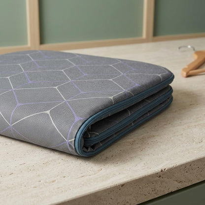 SILENRADAWN Foldable Steam Board for Clothes | Alloy Steel Gray Garment Steaming & Ironing Pad for Flat or Hanging Use