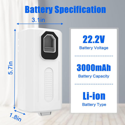 JYJZPB Replacement Battery for Levoit LVAC-200 LVAC200 LSV-V201-WUS Cleaner Upgrade High-Capacity Lithium ion Battery Compatible for LEVOIT LVAC 200 Cordless Stick Vacuum Cleaner 3000mAh 22.2V