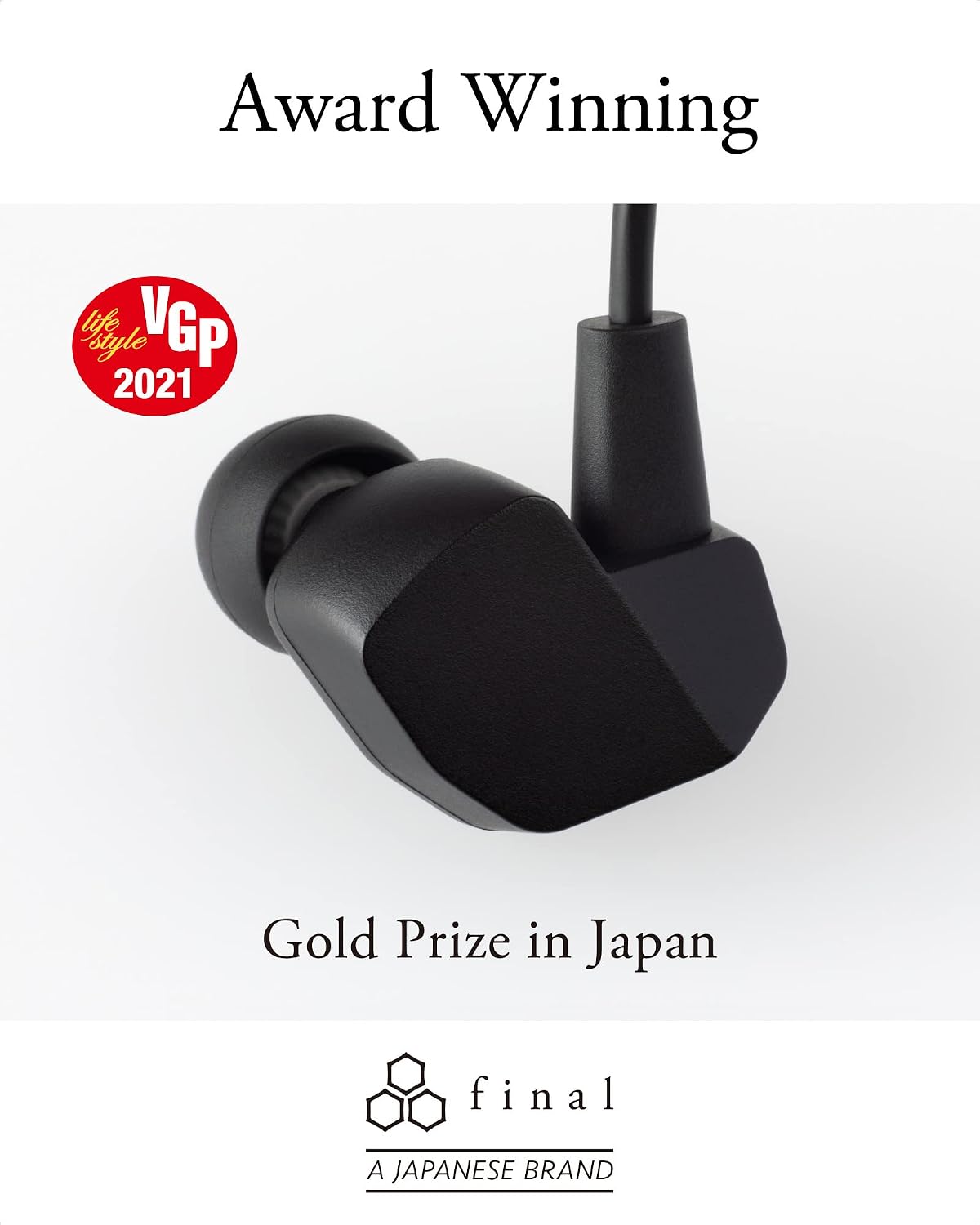 Final VR3000 Gaming Earphones for Immersive Spacious Experience - Open World Adventure, Virtual Reality & Spatial Environments - in-Line Microphone and Controls - Black