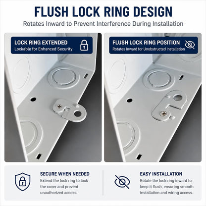 HyperionFlo Essentials 6-Pack 60A Non-Fused AC Disconnect Boxes, Pull-Out HVAC Disconnect Switches for Outdoor Air Conditioner Units