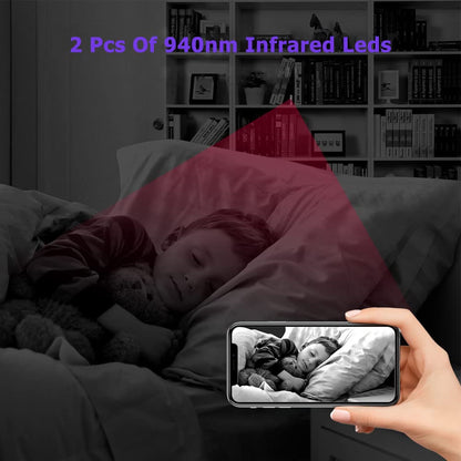 HyperionFlo Essentials Hidden Spy Mini Camera 1080P Security Camera, Wireless Wi-Fi Small Indoor Camera with Motion Detection & Night Vision