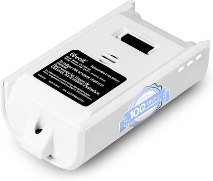 Levoit LVAC-200 Vacuum Replacement Battery, 2200mAh, 50-Min Runtime, White Extended Runtime Up to 100 Minutes with an Extra Battery, Genuine Accessory, Removable & Rechargeable, Flexible Charging