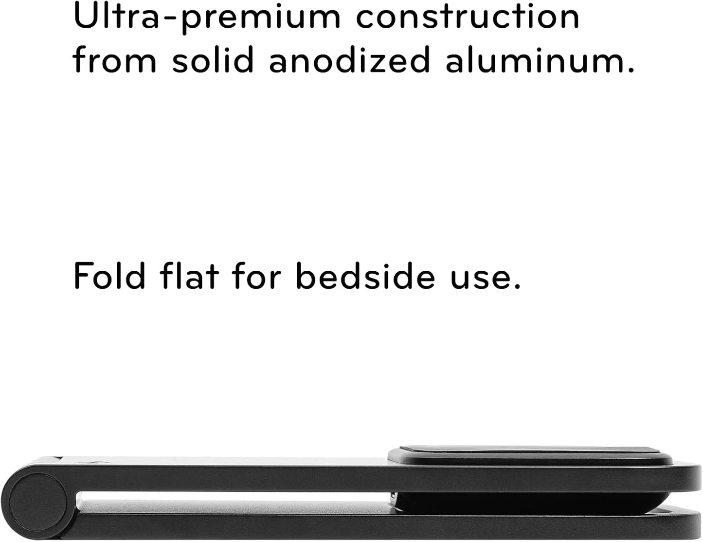 Peak Design Wireless Charging Stand, Black, Qi1 Charging, Grippy Silicone Base, Works with Peak Design Mobile Cases, MagSafe Compatible, for iPhone, Samsung and Google Pixel Phones