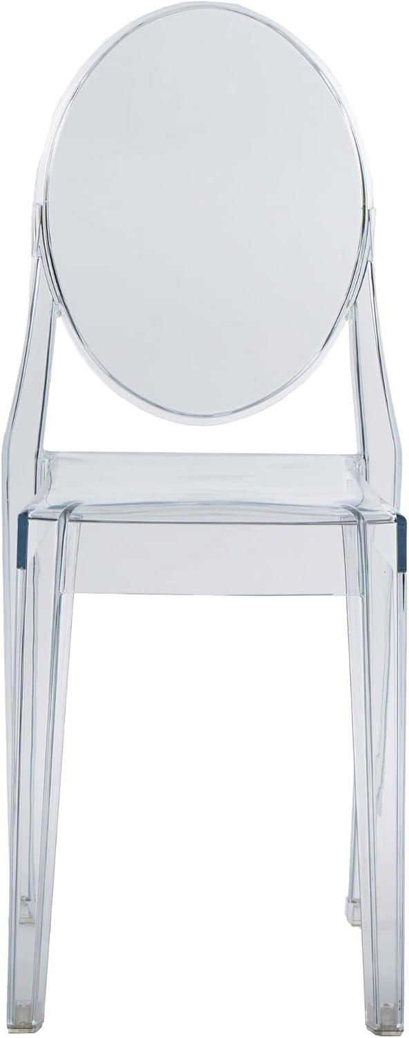 Techni Home Clear Acrylic Ghost Chairs, Set of 4, Stackable