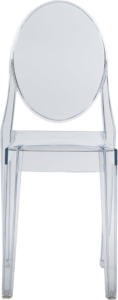 Techni Home Clear Acrylic Ghost Chairs, Set of 4, Stackable